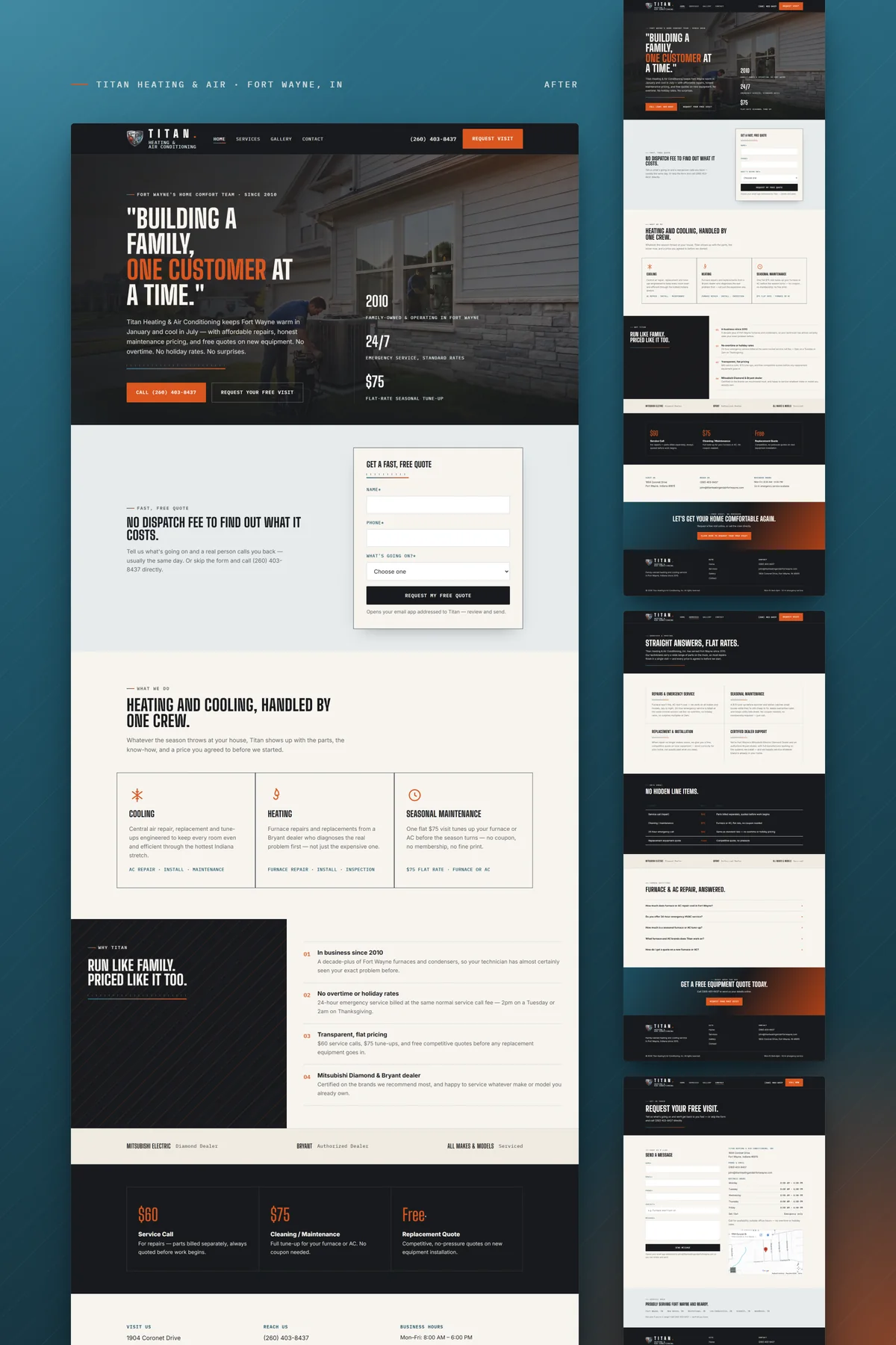 After: the new Titan website, designed and built by 44 Films